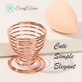 thumbnail image 2 of ComfiTime Beauty Blender Holder, Metal Drying Rack for Makeup Sponge，Egg Powder Puff Display Stand-2 Gold&2 Rose Gold Set, 2 of 9