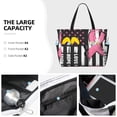 thumbnail image 2 of Kdxio Ribbon Breast Cancer Awareness for Beach Bag for Women Large Beach Tote Bag Waterproof Sandproof Swim Bag with Zipper Pockets Beach Vacation Travel, 2 of 6