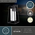 thumbnail image 2 of Vaxcel Nash Black Outdoor Modern Wall Lantern, Dusk to Dawn Photocell, 1-Light Wall Lamp Sconce with Clear Seeded Glass-Size:7.5, 2 of 8