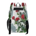 thumbnail image 3 of PVC Transparent Backpacks Clear Backpack for Travel and Outings Red Roses on The Wall, 3 of 7