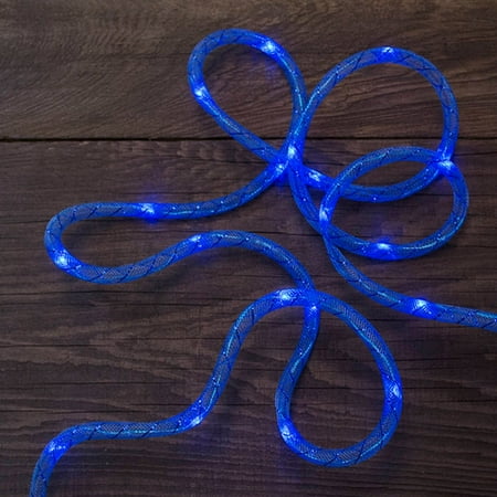 Battery Operated String Lights Rope Mesh Led Fairy Battery Operated String Lights Rope Mesh Led Fairy 15 Ft Timer Blue