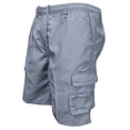 thumbnail image 3 of Cargo Shorts for Men Twill Knee Length Elastic Waist Athletic Shorts with Pockets Summer Casual Outdoor Hiking Short, 2XL, 3 of 5