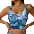 thumbnail image 2 of Lsque Night At Lake Aurora 1 Printed Women'S Sports Bra, Compression, Moisture Wicking, High-Impact Sports Bra For Women,Supportive sports bra-Large, 2 of 9