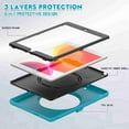 thumbnail image 2 of Dteck Kids Case for iPad 10.2 (2021/2020/2019) Rugged Kickstand Shockproof Heavy Duty Hybrid Three Layer Armor Protective Case for iPad 9th 2021/ 8th 2020/iPad 7th 2019, blue, 2 of 8