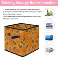 thumbnail image 3 of RATGDN Collapsible Fabric Cube Storage Bin with Double Handles for Living Room Bedroom Office Black - Orange Juice Fruit, 3 of 7