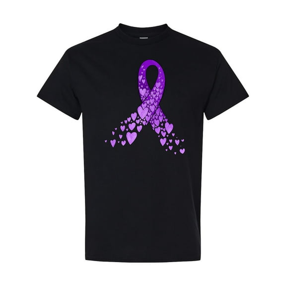 Inktastic Alzheimer's Awareness Purple Ribbon Made of Heart T-Shirt