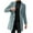 Light Blue, variant on Herrnalise Mens Faux Fur Coat Winter Casual Solid Turndown Long Sleeve Keep Warm Single-breasted Windbreaker Coat Long Trench Coat Motorcycle Jakcet