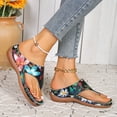 thumbnail image 4 of HAOTAGS Casual Summer Wedge Sandals for Women Flower Spring Summer Fashion Shoes Black Size 9, 4 of 8