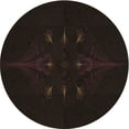 thumbnail image 1 of Ahgly Tapis Rond Lavable en Machine Intérieur Transitionnel Marron Chocolat, 4 Pieds Rond, 1 of 7