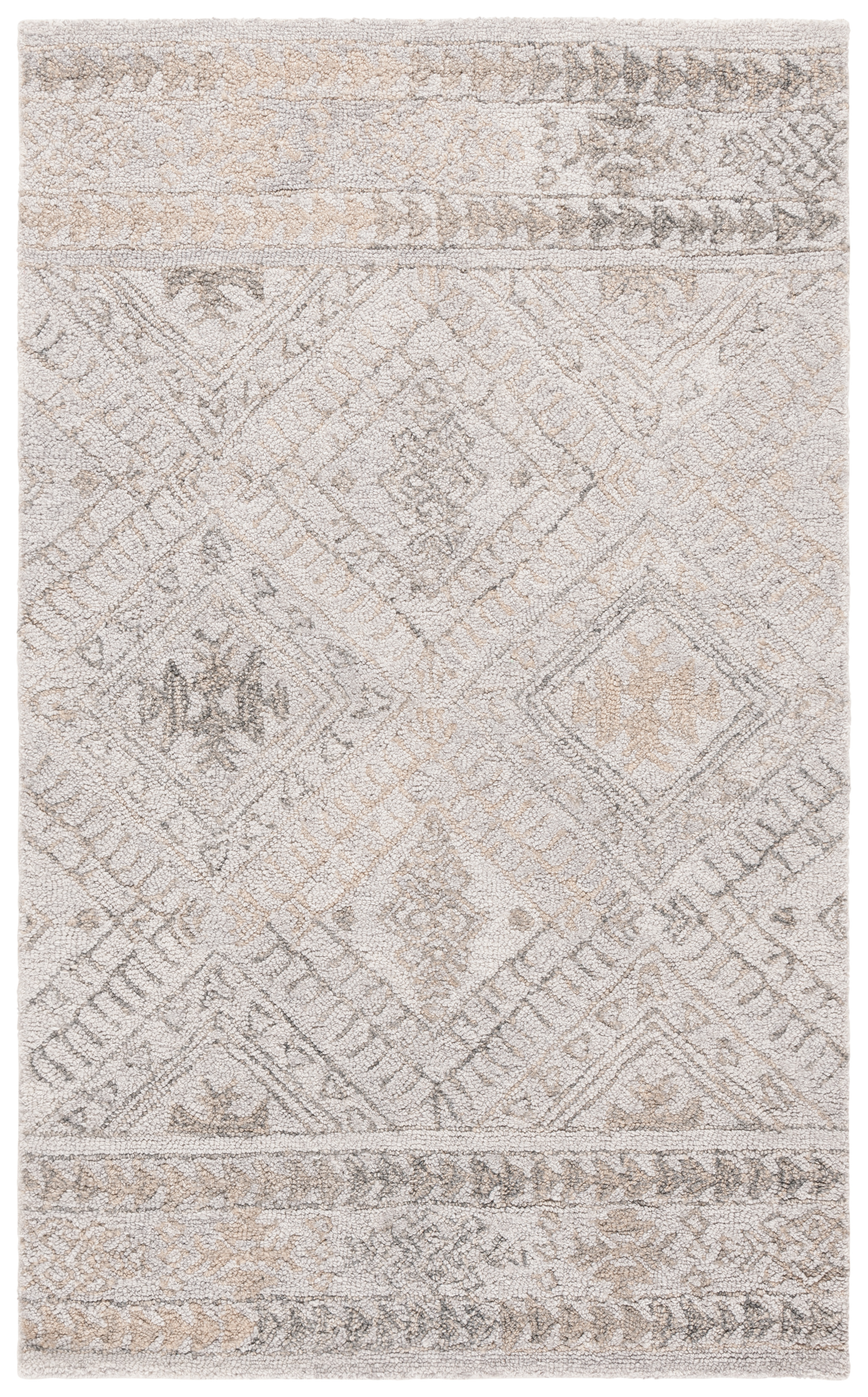 SAFAVIEH Abstract Camillo Tribal Area Rug, Gray/Beige, 4' x 6'