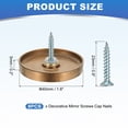 thumbnail image 2 of Uxcell Mirror Screws 304 Stainless Steel Decorative Caps Cover Nails Fasteners Brushed for Sign Advertising Hardware Rose Gold 40mm, 2 of 5