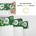 thumbnail image 2 of Saint Patrick's Day No Hooks Shower Curtain with Snap-in Liner Watercolor Dark Green Shamrocks Green Shower Curtains for Bathroom, Waterproof, Easy Install, Washable 36"x72", 2 of 9