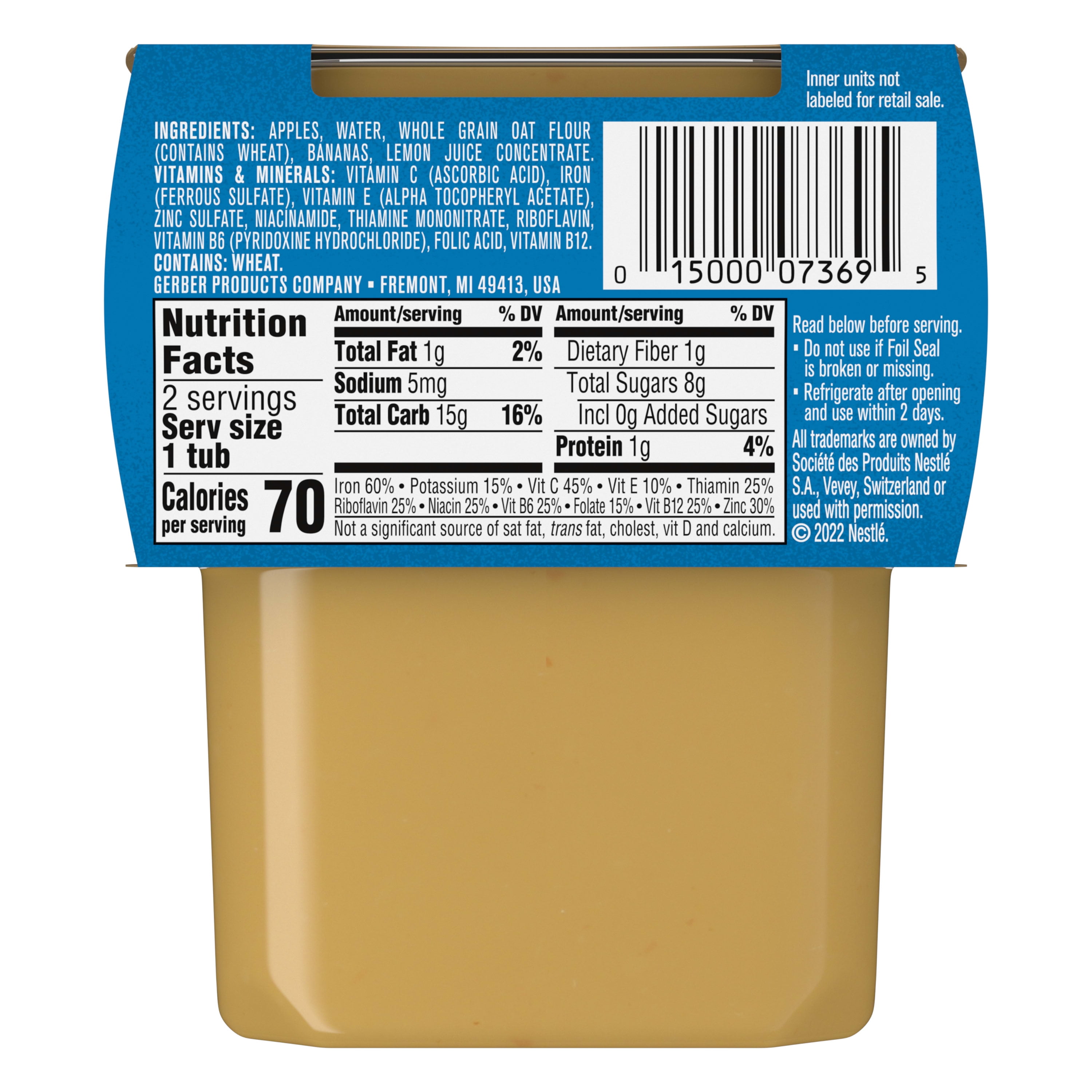 Gerber apple sale banana oatmeal