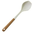 thumbnail image 2 of Christmas Clearance Hilingoto Beige Multi-Functional Spoon, 2025 New 2 In 1 Multi Function Spatula Spoon For Cooking And Serving Long Head Silicone Salad Spoon, 2 of 4