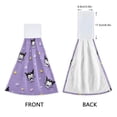 thumbnail image 3 of Haosy 2 Pack Kitchen Wash Cloths with Hanging Loops Absorbent Absorbent Quick Drying Hand Towels, Adorable Demon with Star, 3 of 7