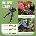 thumbnail image 4 of Garden Grafting Tool Kits, 2025 Upgrade 2 in 1 Pruning Tools Grafting Scissors, V-Graft, Ω-Graft and U-Graft, Heavy Duty Pruning Shears Trimming Fruit Tree Pruning Tools Kit (Black), 4 of 7