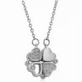 thumbnail image 2 of Women's Titanium Steel Folding Clover Necklace, 2 of 2
