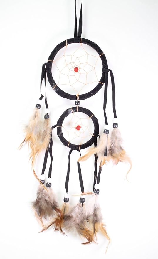 Handmade Dream Catcher With Feathers Wall Hanging Decoration Ornament Gift (Brown) New