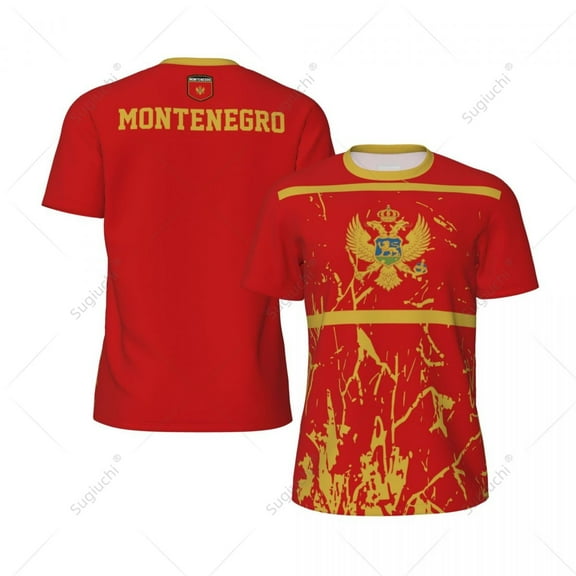 Exclusive design Montenegro Flag Grain 3D Printed Men For Running Bike Soccer Tennis Fitness Sports tshirt Mesh Short T-shirt