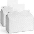 thumbnail image 1 of HAHDAXIA Kulusion 2Pcs Large Tissue Box Cover Rectangular Faux Leather Tissue Box Covers, Refined Tissue Box Holders for Bathroom, Vanity Countertop, Tabletop,Car,Office Decor, 9.5"X5"X5" - W, 1 of 7