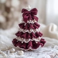 thumbnail image 1 of DIY Crochet Christmas Tree Kit,Handmade Crochet Christmas Tree,Tree Bow Pearl Embellishment,Beginner Christmas Crochet Kit,Christmas Craft Kit with Yarn Hook Beads Instruction, 1 of 9