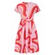 thumbnail image 4 of VISgogo Vestido de verano para mujer, manga corta, cuello en V, estampado a la moda, cierre de botón, vestido con cinturón VISgogo moda, 4 of 9