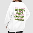 thumbnail image 4 of Womens Christmas Oversized Sweatshirt Long Sleeve Funny Cute Xmas Crewneck Pullover 2-White S 1, 4 of 5