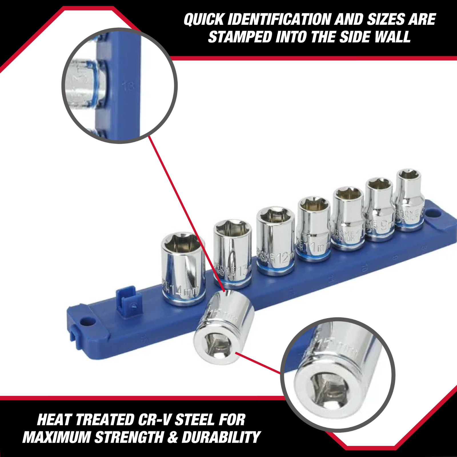 Hyper Tough 19-Piece 3/8 Inch Drive Ratchet Socket Set photo 6