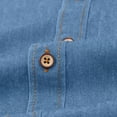 thumbnail image 5 of Dovford Mens Denim Shirt Long Sleeve Jean Work Shirts Regular Fit Button Down Shirts with Pockets, 5 of 7