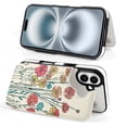 thumbnail image 4 of Compatible with iPhone 11 12 13 mini 14 15 16 Pro Max Plus Wallet Case with Card Holder, PU Leather Kickstand Card Slots Case ( Floral, iPhone 16 Pro Max), 4 of 7