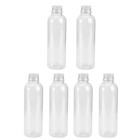 MERRYHAPY 6Pcs Transparent Plastic Bottles with Seamless Leak Proof Lid for Storing Liquids and Cosmetics