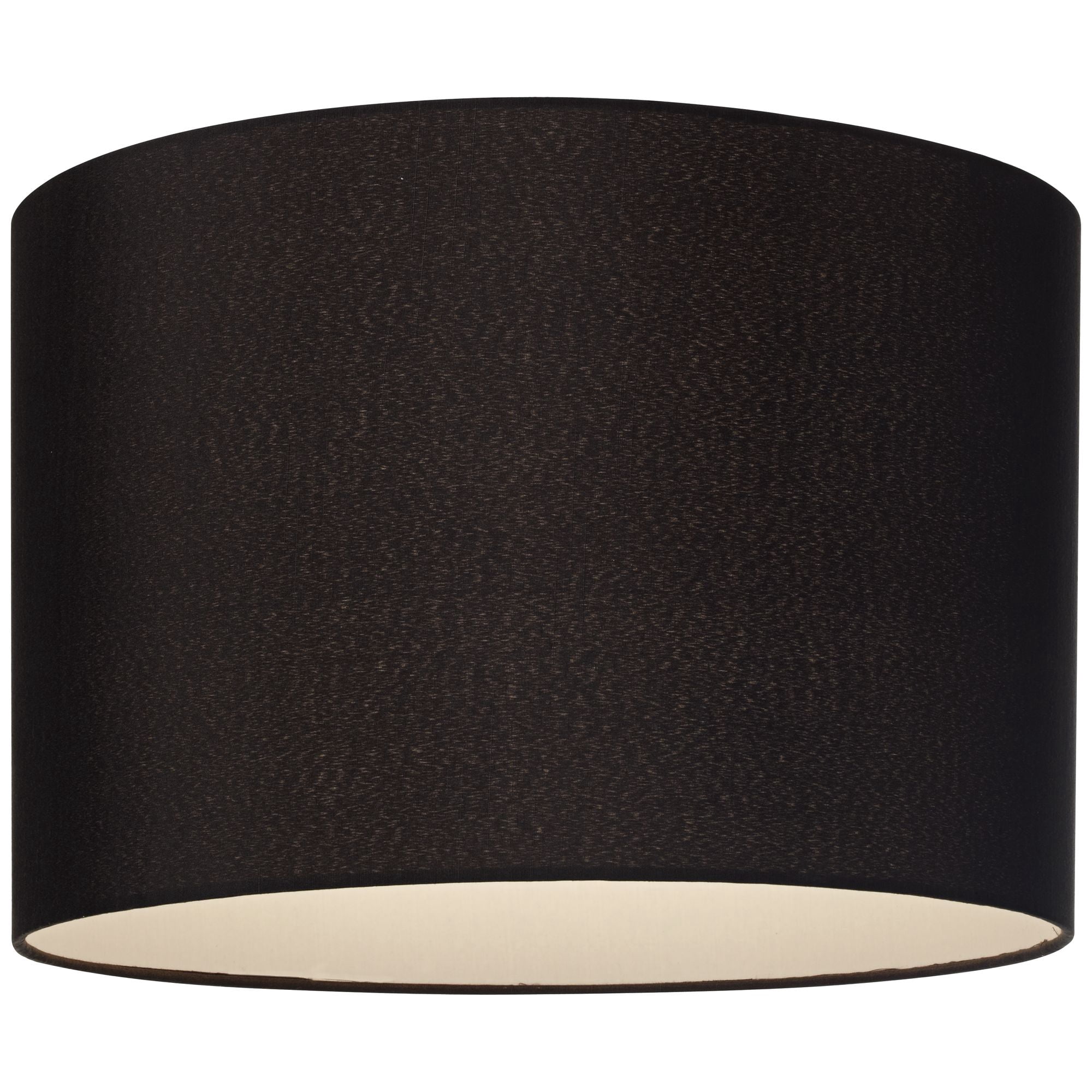Springcrest Set of 2 Hardback Drum Lamp Shades Black Medium 16" Top x 16" Bottom x 11" High Spider Replacement Harp Finial Fitting