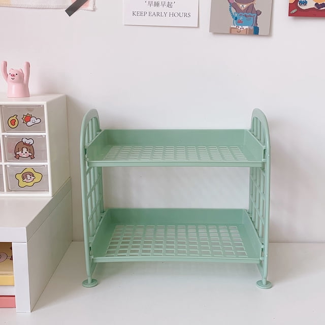 Estante de almacenamiento BuyWeek de 2 capas para baño y escritorio