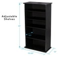 thumbnail image 2 of Atlantic 36" Drawbridge Adjustable Multimedia Bookcase in Black, 2 of 7