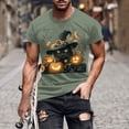 thumbnail image 1 of Blusas y camisas de manga corta y cuello redondo para hombre. Blusas/camisetas de manga corta con cuello redondo y estampado de Halloween para hombre. Blusa para hombre., 1 of 5