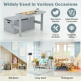 thumbnail image 5 of Spaco 3-in-1 Kids Convertible Storage Bench Wood Activity Table and Chair Set-Gray, Toddler Table and Chair Set for Arts & Crafts, Snack Time, Homeschooling, Homework, 5 of 7