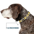 thumbnail image 6 of Warner Bros. Pet Collar, Dog Collar Metal Seatbelt Buckle, Harry Potter Hufflepuff Stars Argyle Plaid Gray Gold Browns, 15 to 24 Inches 1.0 Inch Wide, 6 of 8