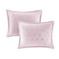 thumbnail image 5 of Mi-Zone Rosalie Metallic Printed Plush Comforter Set Pink/Silver Full/Queen, 5 of 5