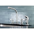 thumbnail image 2 of Kingston FB751DPLSP Paris Two-Handle 4-Hole 8" Centerset Kitchen Faucet with Side Sprayer in Polished Chrome, 2 of 5