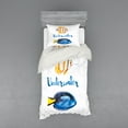 thumbnail image 1 of Ambesonne Watercolor Bedding Set 3 Pcs, Pacific Tang Fish, Twin, Yellow, 1 of 3