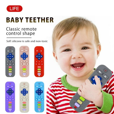 Wmkox8yii Silicone Baby Teething Toys for Babies 3-12 Months Remote Control Shape Teething Toys Kids Silicone Chew Toys Silica Soft Textured Teether Chew Toys Sensory Toys
