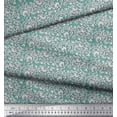 thumbnail image 2 of Soimoi Modal Satin Fabric Leaves & Floral Block Fabric Prints by Yard 42 Inch Wide, 2 of 3