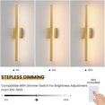 thumbnail image 5 of Minimalist Linear LED Modern Lighting Fixtures 24'' Bathroom Gold Vanity Light Dimmable Over Mirror Wall Sconce for Bathroom, 5 of 11
