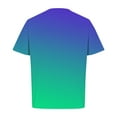 thumbnail image 5 of QQAMB Mens Gradient T-Shirt Short Sleeve Ombre Color Crewneck Shirt Slim Fit Casual Sports Tee Lightweight Summer Basic Tops Green M, 5 of 5