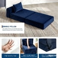 thumbnail image 3 of QinaQin Sofá cama plegable 4 en 1, futón de piso con espuma de alta densidad, ideal para sala, recámara, departamento o cuarto de visitas, 3 of 7