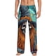 thumbnail image 1 of Balery Cartoon Pumpkin Skull Pantalones de pijama para hombre, pijama ultraligero, pantalón de descanso-Medium, 1 of 6