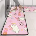 thumbnail image 2 of Kitchen Rugs Sets Of 2,Halloween Cute Ghosts with Boo Anti Fatigue Kitchen Mat Rugs Non Slip Washable,Decorative Kitchen Floor Mats for Kitchen,Sink,Laundry,17"x47"+17"x47", 2 of 5
