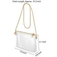 thumbnail image 3 of Lava Clear Purse for Women Stadium Approved Clear Crossbody Bag with Zipper See Through Clutch Shoulder Bag for Concert Sports Events Gold, 3 of 9