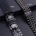 thumbnail image 5 of Men Stainless Steel Band for Apple Watch Series 11/10/9/8/7/SE, Ultra 3/Ultra 2 (49mm 46mm 45mm 44mm 42mm), Metal Link Bracelet with Butterfly Clasp, 5 of 7
