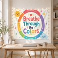 thumbnail image 5 of Colorful Rainbow Ring on White Background Whimsical Illustration for Meditation Enthusiasts Cheerful Art Decor Birthday Gift Tapestry Wall Hanging for Bedroom and Living Room, 5 of 7